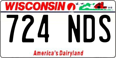 WI license plate 724NDS