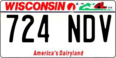 WI license plate 724NDV