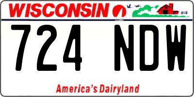 WI license plate 724NDW