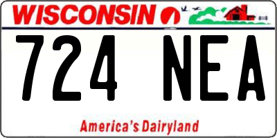 WI license plate 724NEA