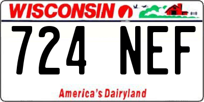 WI license plate 724NEF