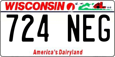 WI license plate 724NEG