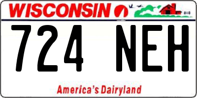 WI license plate 724NEH