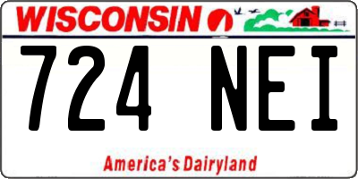 WI license plate 724NEI