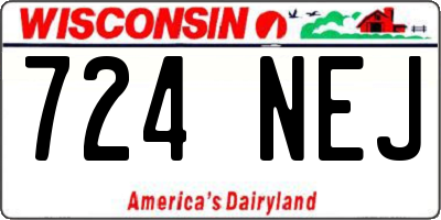 WI license plate 724NEJ