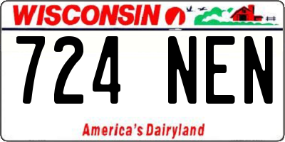 WI license plate 724NEN