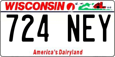 WI license plate 724NEY