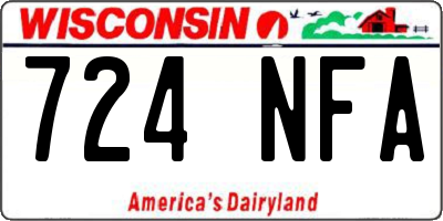 WI license plate 724NFA