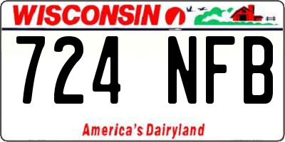 WI license plate 724NFB