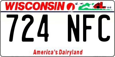 WI license plate 724NFC