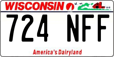 WI license plate 724NFF