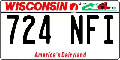 WI license plate 724NFI