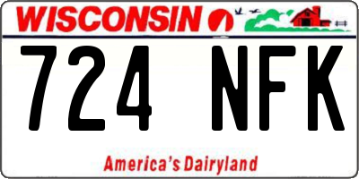 WI license plate 724NFK