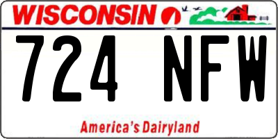 WI license plate 724NFW