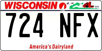 WI license plate 724NFX