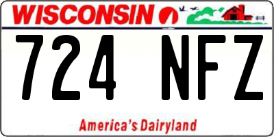 WI license plate 724NFZ