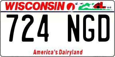 WI license plate 724NGD