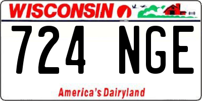 WI license plate 724NGE