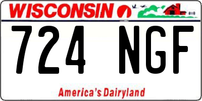 WI license plate 724NGF