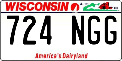 WI license plate 724NGG