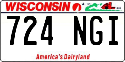 WI license plate 724NGI