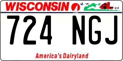 WI license plate 724NGJ