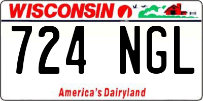 WI license plate 724NGL
