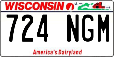 WI license plate 724NGM