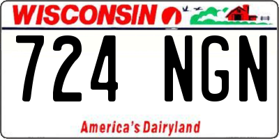 WI license plate 724NGN