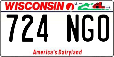 WI license plate 724NGO