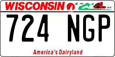 WI license plate 724NGP