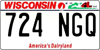 WI license plate 724NGQ