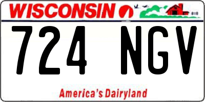 WI license plate 724NGV