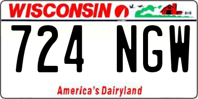 WI license plate 724NGW