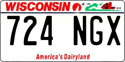 WI license plate 724NGX