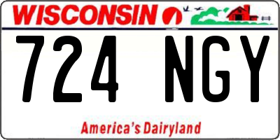 WI license plate 724NGY