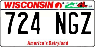 WI license plate 724NGZ