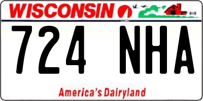WI license plate 724NHA