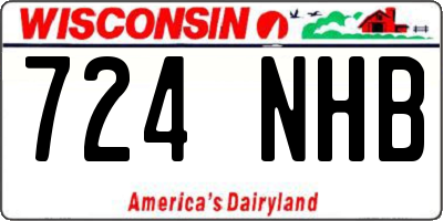 WI license plate 724NHB