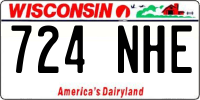 WI license plate 724NHE