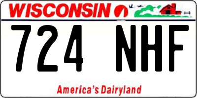 WI license plate 724NHF
