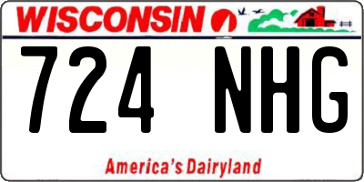 WI license plate 724NHG