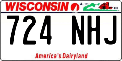 WI license plate 724NHJ