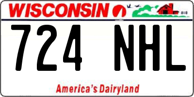 WI license plate 724NHL