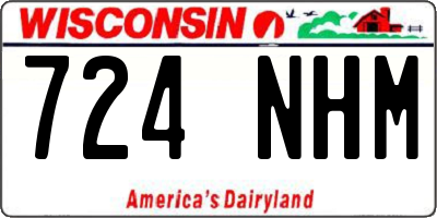 WI license plate 724NHM