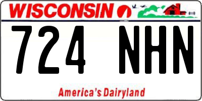 WI license plate 724NHN