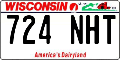 WI license plate 724NHT