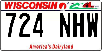 WI license plate 724NHW