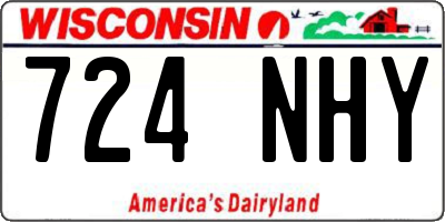 WI license plate 724NHY