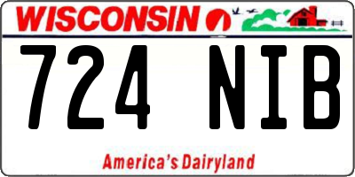 WI license plate 724NIB